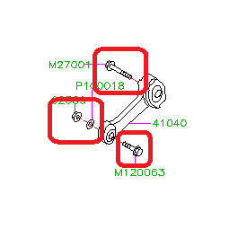 Subaru OEM Pitch Stop Mount Hardware