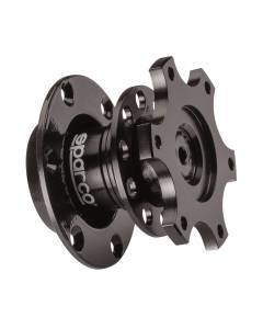 Sparco 6-Bolt Steering Wheel Quick Release (Black)