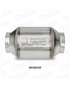 G-Sport GESI Catalytic Converter Gen2 - EPA Compliant - 2.5" Inlet/Outlet