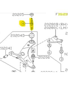 Subaru OEM Front Control Arm Rear Bushing Mounting Bolt (08-14 WRX, 13-20 BRZ)