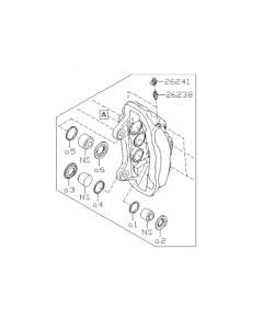 Subaru OEM 6-Pot Gold Brembo Brake Caliper - Front Right (2025 WRX TS)