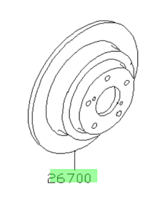 Subaru OEM Rotor - Rear - 26700AE081