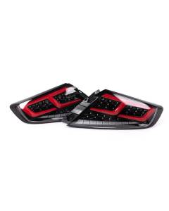 OLM Spec-AR LED Tail Lights - Clear Lens - Black Base - Red Bar (2022+ WRX)