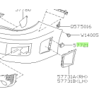 Subaru OEM Front Bumper Vent Retaining Clip - 57721FG000 (08-14 STI, 11-14 WRX)