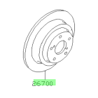 Subaru OEM Rotor - Rear - 26700AE081