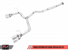 AWE Tuning Track Exhaust - Diamond Black Tips (11-21 WRX/STI Sedan)
