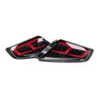 OLM Spec-AR LED Tail Lights - Clear Lens - Black Base - Red Bar (2022+ WRX)
