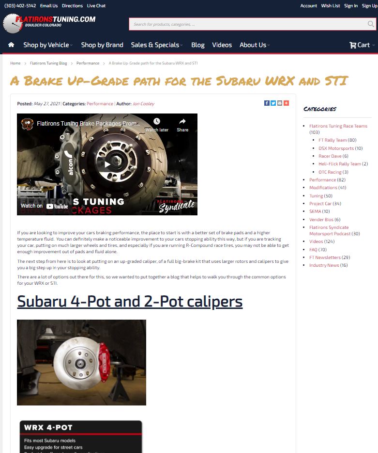 Brake Upgrade path